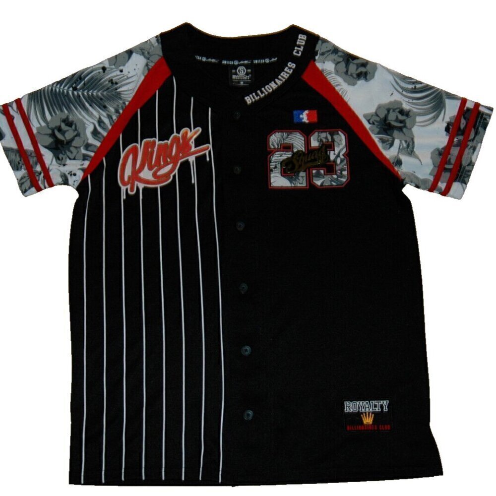 SWITCH Shirt Mens Tag M KINGS Remarkable Billionaire Club Squad Up Button Jersey